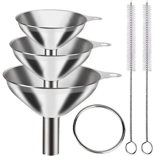 3 Pcs Funnel with Brush Set