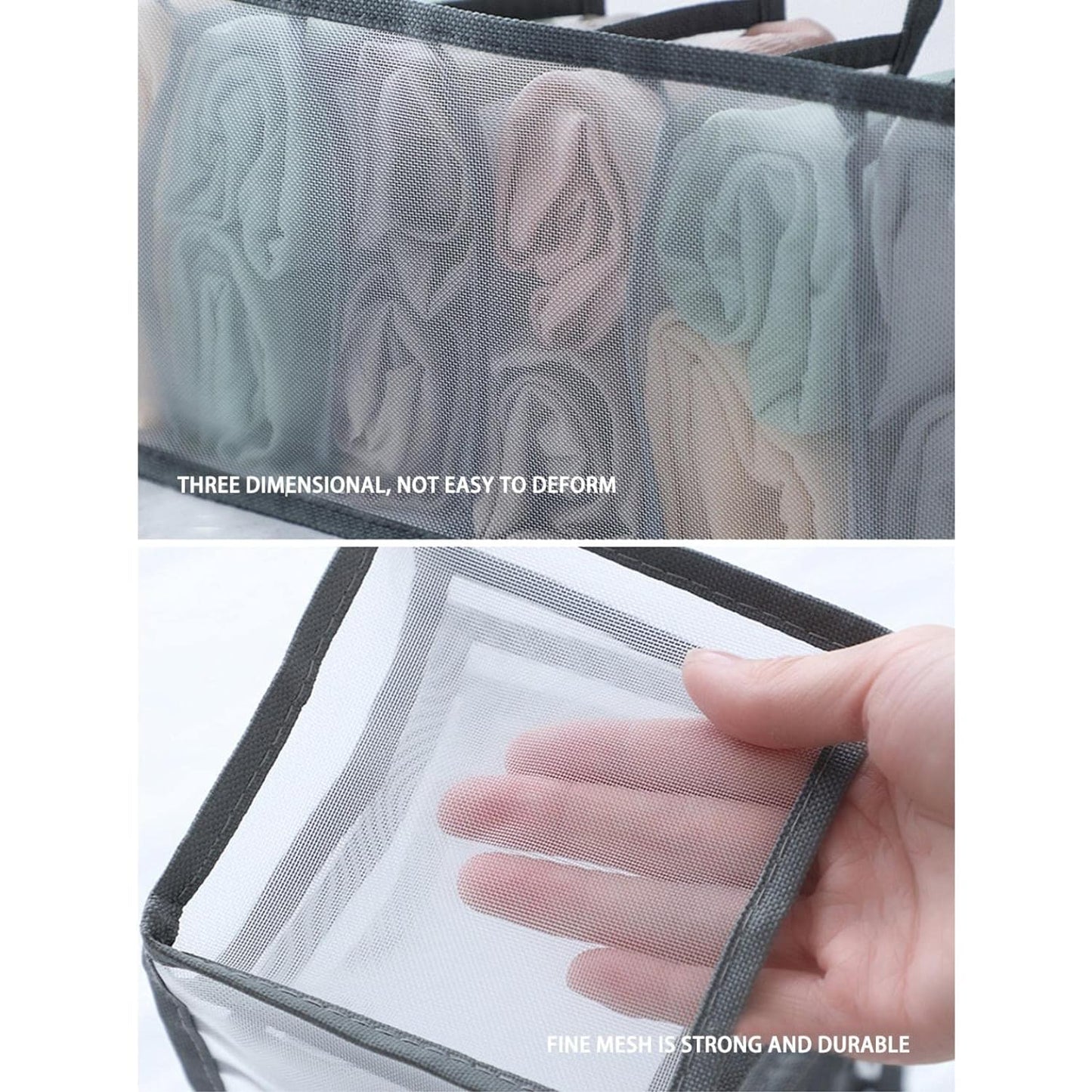 6 Grids Folding Clothes Organizer