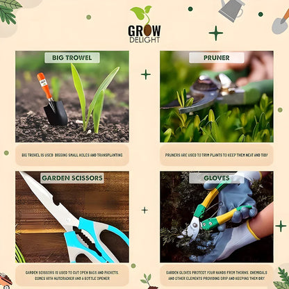 6 in 1 Garden Tools with Box