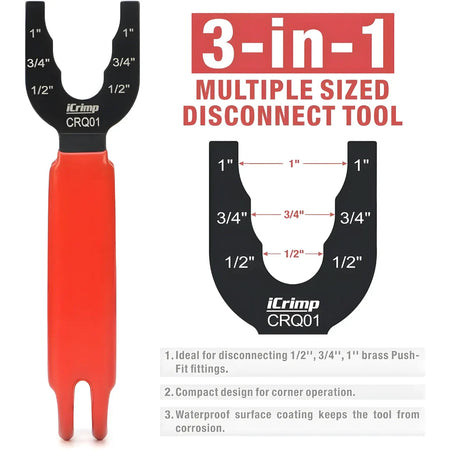3 Size Push-to-connect Clamp Tong Tool